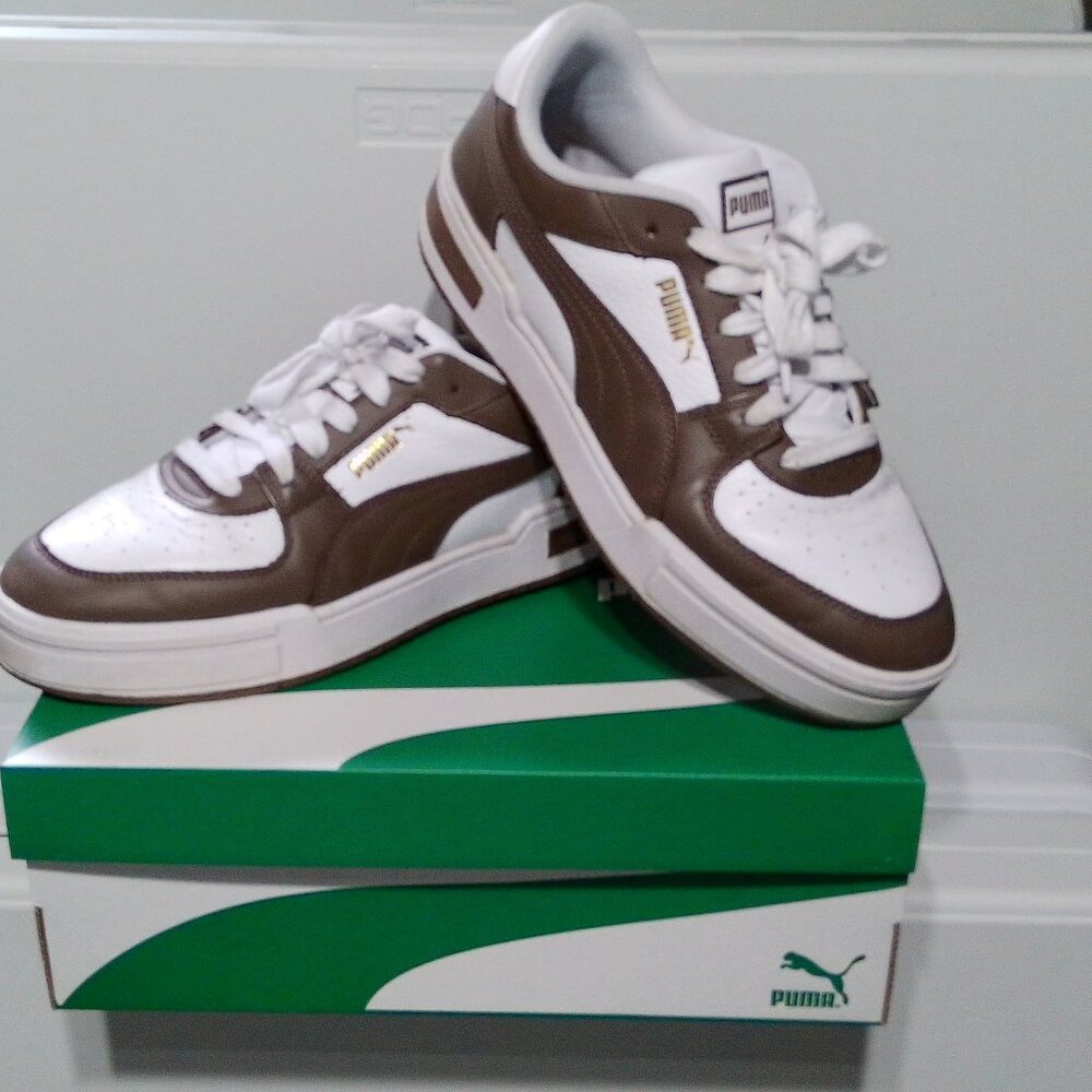 Puma CA Pro Classic Puma White/Espresso Brown   Size 9.5 mens
